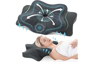 ‎DONAMA DONAMA Memory Foam Kissen ergonomisches Nackenkissen Kopfkissen Seitenschläferkissen für Seiten, Rücken & Bauchschläfer,Dunkelgrau