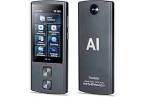 CARPOWER Dispositivo Traduttore Linguistico, 138 Lingue Traduttore Intelligente di Lingue Straniere, Traduttore Vocale T17 AI Supporta WiFi, Hotspot, Traduzione Offline, Traduzione Bidirezionale Istantanea