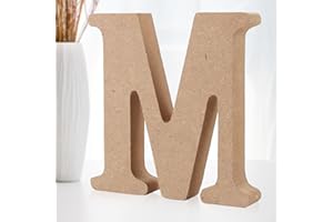 Darryy Lettere Decorative in Legno, Lettere di Legno 10 cm, Lettere Scarabeo Legno Grandi, Lettere Legno - Ideale per la Decorazione Domestica e le Occasioni Speciali (M)