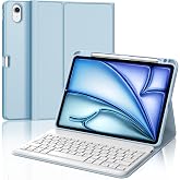 FOGARI Keyboard for iPad Air 11" M4/M3/M2 2026/2025/2024 | Case with Spanish &Ntilde; Removable Magnetic Wireless Bluetooth Keyboard