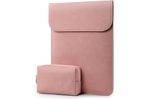 HYZUO 13 Inch Laptop Sleeve PC Case for MacBook Pro 13 M2 M1 2025-2016, MacBook Air 13 M4 M3 M2 M1 2025-2018, 13" iPad Pro/Air, Surface Pro, XPS 13, with Small Bag, Pink