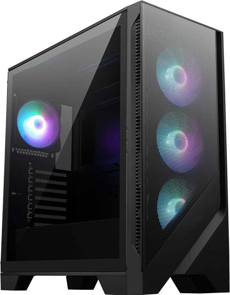 MSI MAG FORGE 320R AIRFLOW Temperli Cam 4x120mm ARGB Fan ATX Gaming Bilgisayar Kasası