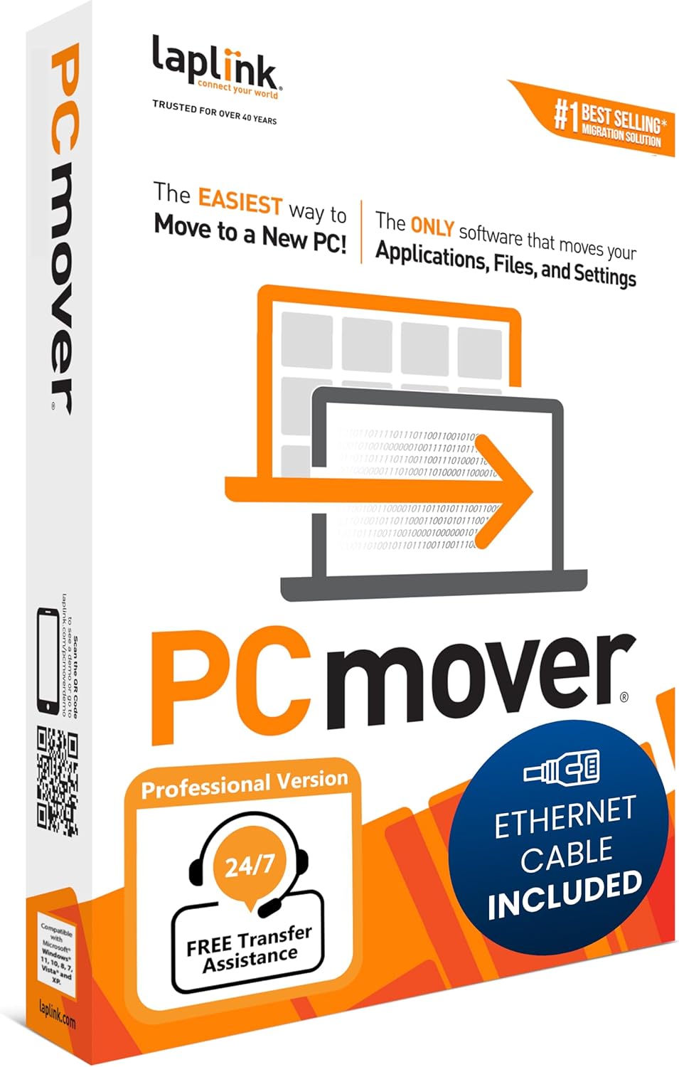 Qualité de Fabrication & Durabilité : Laplink PCmover Professional 11 con cavo ad a