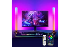 ‎ELOUYCKE Smart LED Lightbar 2er Set, RGB Lampe TV Hintergrundbeleuchtung mit Multi-Modi und Dimmbare, Gaming LED Beleuchtung Sync mit Musik, APP und Fernbedienung für Gaming, Filme, PC, TV, Raumdekoration