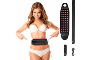 Cozion Ceinture de thérapie par lumière rouge pour poignet, 660 nm & 850 nm LED Thérapie infrarouge, mode pulsation pour poignet, muscle, dos, genou, épaules et soulagement de l'inflammation