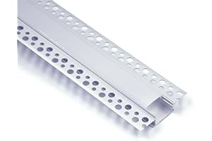 Efishine 6-PACK 1M LED Aluminiumprofil für LED-Streifen, Trockenbauprofil für Wände und Decken, inkl. Clip-in Diffusor, kompatibel mit Philips Hue und breiteren Streifen