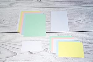 ‎EXACOMPTA Exacompta 3308B 100er Pack Premium Karteikarten blanko DIN A8 ideal für die Schule, zum Lernen von Vokabeln und passend zur Bunnybox Lernkartei 55 x 74 mm weiß