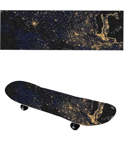 BEUSS Drachen Griptape 84x23cm - Rutschfestes Skateboard Griffband Mit Gelbem Drachen Muster