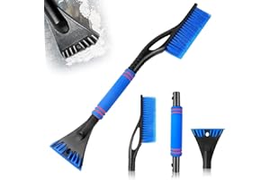 AOMAIGAD Brosse à Neige pour Voiture,2 en 1 Grattoir à Glace et Brosse à Neige,Grattoir à Glace, Gratte Pare Brise, Gratte Glace Voiture, avec poignée en Mousse antidérapante,pour Voitures
