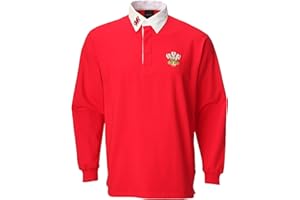 H M FASHION Wales Welsh Cymru Rugby Shirts Unisex Adults Collar Full Sleeve S M L XL XXL 3XL 4XL 5XL