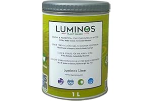 SOLRAC Luminos LUM1108 - LIME - Lasure Biobased pour bois extérieur à l'eau - Citron Vert 1L