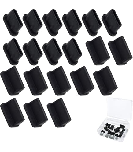 20 Tappi USB In Silicone Nero - Antipolvere Per Porte USB 2.0/3.0 Di PC, Laptop E Tablet - Foto 4