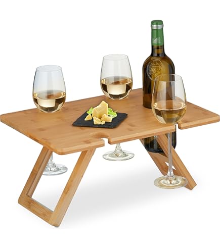 Garneck Faltbarer Weintisch Outdoor - Klapptisch Für Garten & Strand