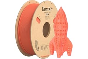 Gratkit High Speed PLA Filament 1.75mm, High Speed 3D Printer Filament, +/- 0.03mm, 1kg/2.2lbs, 3D Printing Filament HS-PLA Orange