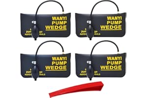 WANYI 4 PCS Air Wedge Pump Bag Coussin kit ouverture porte voiture soulever meuble lourd coussin gonflable bricolage coussin levage kit de levage meuble lourd (4 Großes Rechteck)
