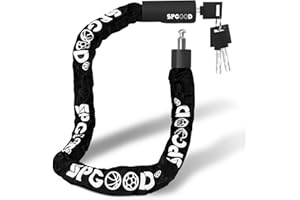‎SPGOOD SPGOOD Fahrradschloss mit 3 Schlüssel,Anti-Diebstahl Fahrrad Kettenschloss 90CM,Hohe Sicherheit Fahradschloß mit Wasserdichter Abdeckung für Fahrrad/E-Scooter/E-Bike/MTB/Motorrad/Lastenrad