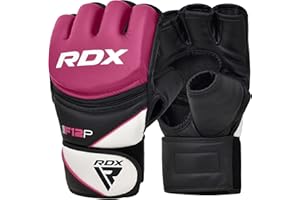 ‎RDX RDX MMA Handschuhe Damen für Kampfsport, Frauen Maya Hide Leder Sparring Trainingshandschuhe Profi Kickboxen Grappling Gloves, Punchinghandschuh für Boxsack, Sandsack, Freefight, Muay Thai (MEHRWEG)