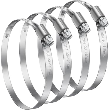 Lot De 9 Colliers De Serrage P Clips 34 Mm - Acier Inox 304 Doublé Caoutchouc - Pour Tuyaux, Câbles - 13