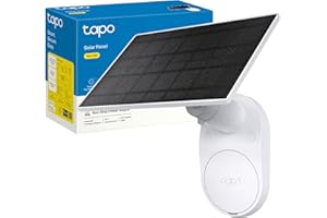 Tapo A201 Pannello Solare 2.5W, 5.2V, Adatto a Telecamere a Batteria, Installazione Flessibile, Ricarica ad Alta Efficienza 45 Min per Tutto il Giorno, IP65, Regolabile a 360°, Cavo di Ricarica di 4m