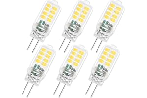 SCNNC Żarówka LED G4 12V 3W, Nieściemnialna, 16*SMD 300LM Zimna biel 6000K, odpowiednik żarówki halogenowej 25 W do oświetlenia, oświetlenia krajobrazu, światła szafy, zestaw 6 szt