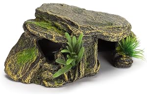 Turtle Reptile Hiding Caves, Environmental Resin Coating Safe Amphibious Hiding Caves, Healthy Turtle for Reptiles