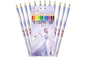 ZORTORZ Buntstifte 12er Set,Woody Stifte Eiskönigin Farbstifte,Farbstifte Zeichnen Kinder Buntstifte,Geeignet für Schulbelohnungsschüler (Lila)