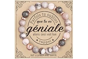 CoCoCherry Cadeau Femme - Bracelet Femme, Cadeau Anniversaire Femme, Cadeau Femme Original Utile, Cadeau Noel Femme, Bracelet Pierre Naturelle Femme Cadeau pour Maman Sœur Amie Collègues.