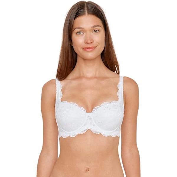 Hsternexy Dirndl BH Push Up - Bügel-BH Mit Spitze In Weiß Für Trachtenmode