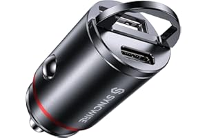 Syncwire 60W Zigarettenanzünder USB C & USB Auto Adapter [PPS PD 30W & QC 3.0] Super Mini Ganzmetall KFZ Ladegerät USBC Schnellladung Kompatibel mit iPhone 14/13/12 Pro Max, Google Pixel 7/6, Samsung