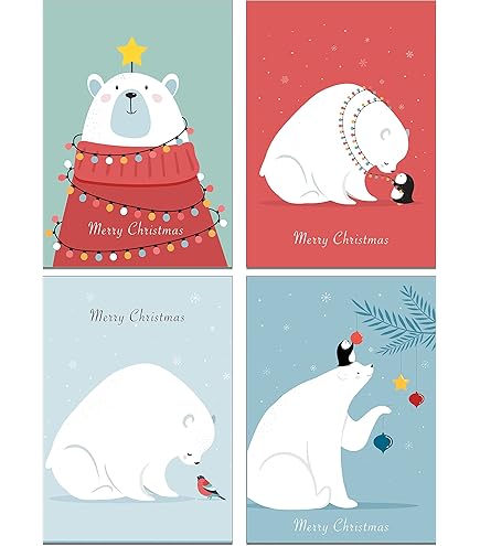 Christmas Cards Noel Tatt Boîte De 8 Cartes De Noël U2013 Arbre De Noël Floral Violet En Relief Avec Une Finition En Aluminium U2013 Respectueux De L'environnement Et Recyclable Lot Carte De