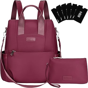 SPAHER Leren rugzak Dames klein, 2 in 1 rugzak Handtas Elegante