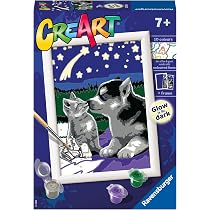 Ravensburger CreArt 20059 – Dipingere Con I Numeri: Panda Per Bambini 7+ – Set Completo Con Cornice E Colori
