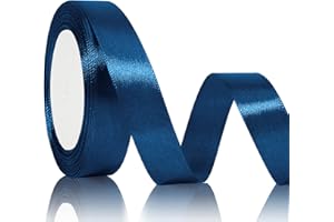 SERENEGLOW Cinta Azul Raso Azul Marino 20mmx22m Cinta De Tela Azul Cinta Navideña De Azul Cinta De Raso De Azul Lago Cinta Regalo Creative Satin Ribbon Fiesta Cumpleaños Rollo De Marino Tema Decoración