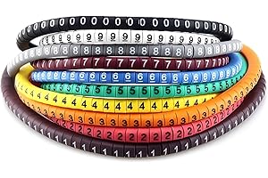 YCLFHOO 500 PCS Wire Cord Cable Marker Set,Wire Numbering Marker 0 to 9 Number,Cable Marker Colorful Tool,PVC Cable Markers,Insulation Marking for Electrical Cord Management Fix Cables