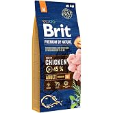 Brit Premium By Nature Kuru K&ouml;pek Maması, Tavuklu, Yetişkin, Orta Irk, 15 Kg