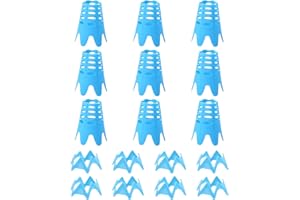 VIN BEAUTY 17pcs Golf-Simulator Tees blauen Kunststoff-Golf-Tees Praxis Golf Tees Indoor Golf Tees Claw Golf Tees für Golf Übungsrasen und Driving Range (Packung mit 9 großen + 8 kleinen)