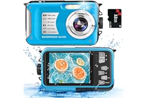 YIXINXIN Appareil Photo Etanche 10FT 1080P Full HD 30MP, Appareil Photo Etanche à Zoom numérique Anti secousse 16X pour la plongée en apnée