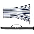 Trail Wooden Windbreak with Bag, Tall Windbreaker Sun Shelter Privacy Screen with Metal Spikes, Outdoor Camping Festival Garden (5 Pole: 3.6m x 1.25m or 7 Pole: 5.4m x 1.25m)