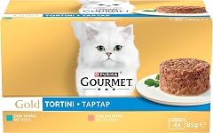 GOURMET Gold Cibo Umido per Gatti Adulti Tortini con Pesce 4 Lattine da 85g