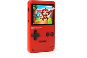 Silvergear® Console Portatile con Giochi Arcade | Mini Console di Giochi Retrò | 240 Videogiochi Classici in 6 Categorie | Super Console Retrò Game Portatile per Bambini e Adulti | 12,5x8x2,3 cm | Ros