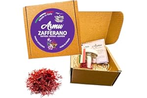 Armu – Zafferano Italiano in Pistilli 1g – Prima Categoria Certificata – Raccolto a Mano – Stimmi Puri per Risotto alla Milanese, Tisane e Cucina Gourmet