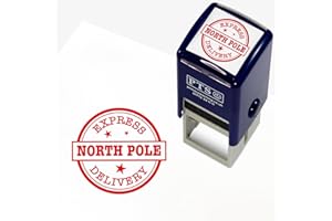 PRIMARY TEACHING SERVICES LTD 1 North Pole Express Delivery Christmas List Message Xmas Festive Children Pupils Note to Santa Claus School Stamper 25mm PTS Personalised