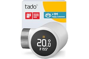tado° Termostat grzejnikowy Inteligentny termostat grzejnikowy | Sterowanie ogrzewaniem za pomocą aplikacji i inteligentnego głośnika, oszczędność energii i kosztów