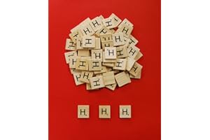 celloexpress Pack of 20 – H’s Scrabble Tiles - Same Letters Bags - 18.1mm x 20mm x 5.2mm For Crafting and Scrapbooking