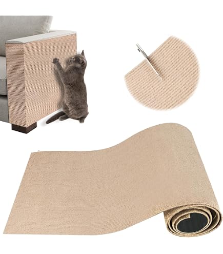 Kyrio Selbstklebende Katzenkratzmatte – 30x100 Cm, Dunkelgrau, Für Sofa & Wände