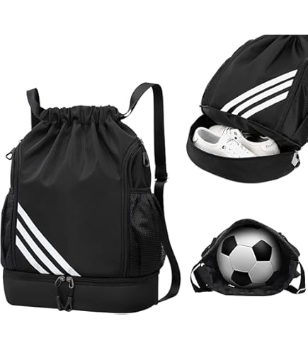 Borsa Palestra Coulisse Zaino Sportivo Impermeabile Con Coulisse - Borsa Palestra Regolabile, Tasca Rete, Ideale Per Nuoto E Escursionismo Borsa Viaggio Compatta