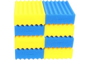 INGVIEE Filter Sponge Set Replacement compatible with Sunsun CBF-350 CBF-350B CBF-350C CBF-550 CBF-200T Pond Filter (4x Yellow Fine, 4x Blue Coarse)