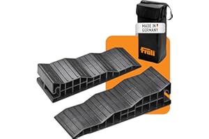 ‎FROLI Froli Stufenkeil 2er Set – Auffahrkeile inkl. Tasche – 3-Höhen-Stufen 45/75/105 mm – bis 8 t Gesamtgewicht – Höhenausgleich für Wohnmobil, Wohnwagen & Camper – Made in Germany