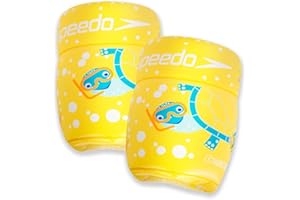 Speedo Unisex Bambini Printed Roll Up Swimming Armbands, Giallo(Empire Yellow/Turchese/Marine Blue), 2-12 Anni