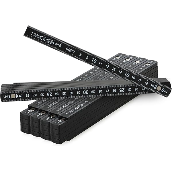 5 Metro A Nastro Mini Con Portachiavi - 50 Cm, Plastica, 10 Connettori, Precisione, 5 Colori Diversi - Foto 3